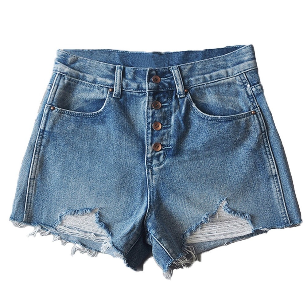 ‼️MOVING SAME ❗️ Goodnight Macaroon Margot High Waisted Denim Shorts